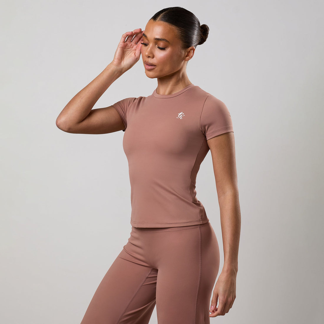 Gym King 365 Built-In Bra T-Shirt - Pale Chestnut