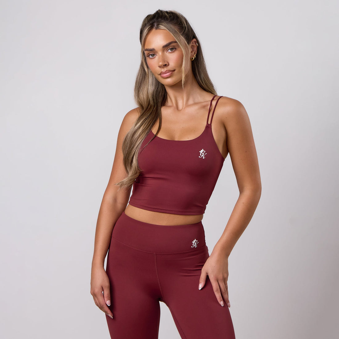 Gym King 365 Long Line Tank Sports Bra - Claret