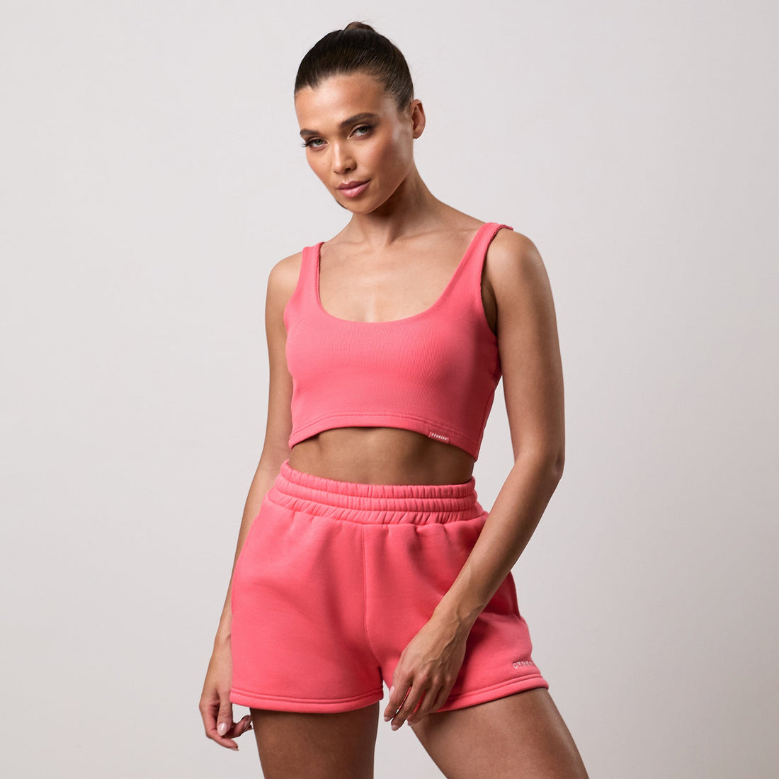 Gym King 365 Rib Scoop Neck Bralette - Spiced Coral
