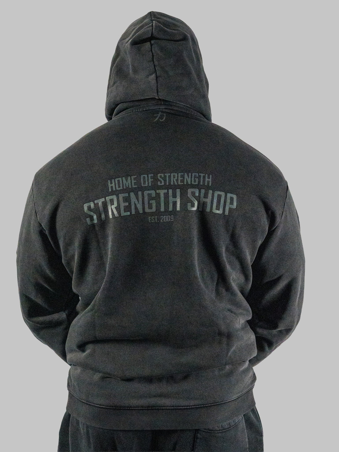 Home of Strength - Hoodie, Stone-Washed Grey