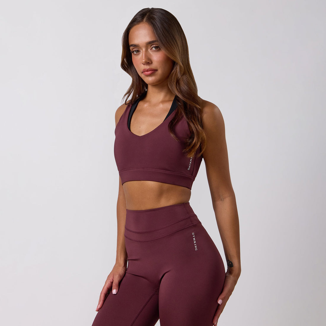Gym King Knockout Bra - Burnt Fig