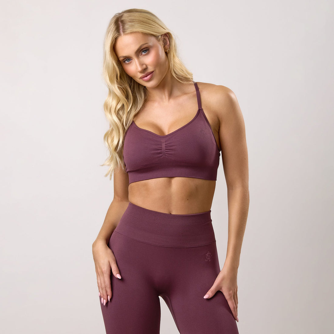 Gym King Sculpt Seamless Scrunch Bra - Mulberry