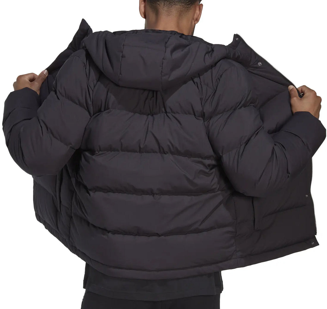 adidas Helionic Hooded Mens Down Jacket - Black