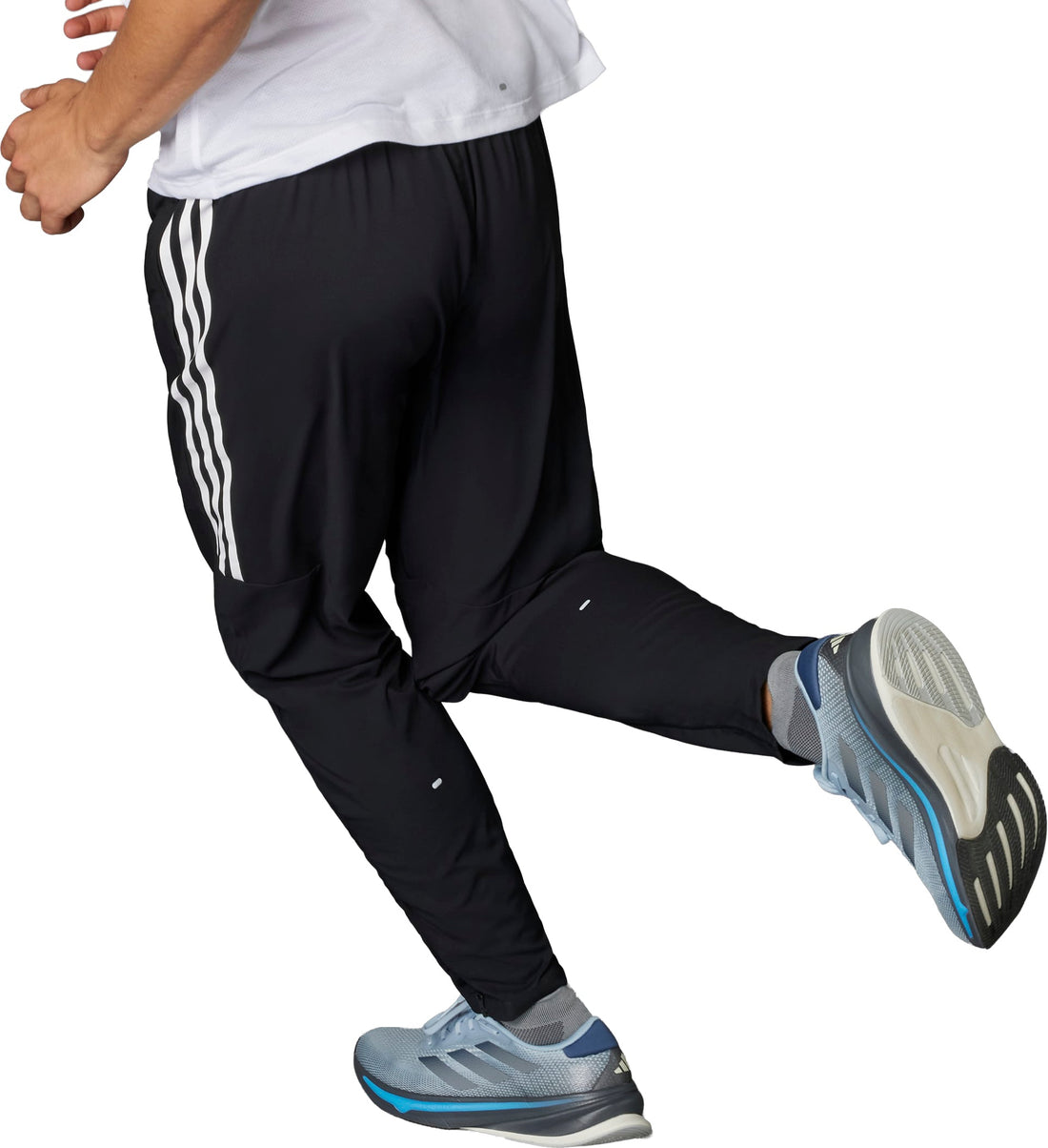 adidas Own The Run 3 Stripes Mens Running Pants - Black