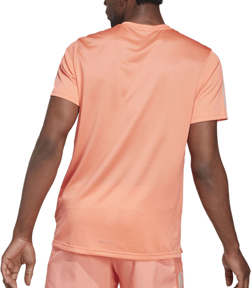 adidas Own The Run Short Sleeve Mens Running Top - Orange