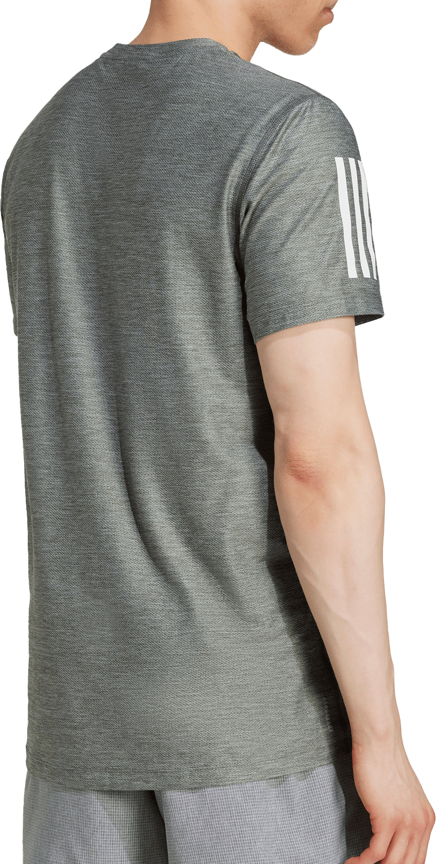 adidas Own The Run Short Sleeve Mens Running Top - Grey